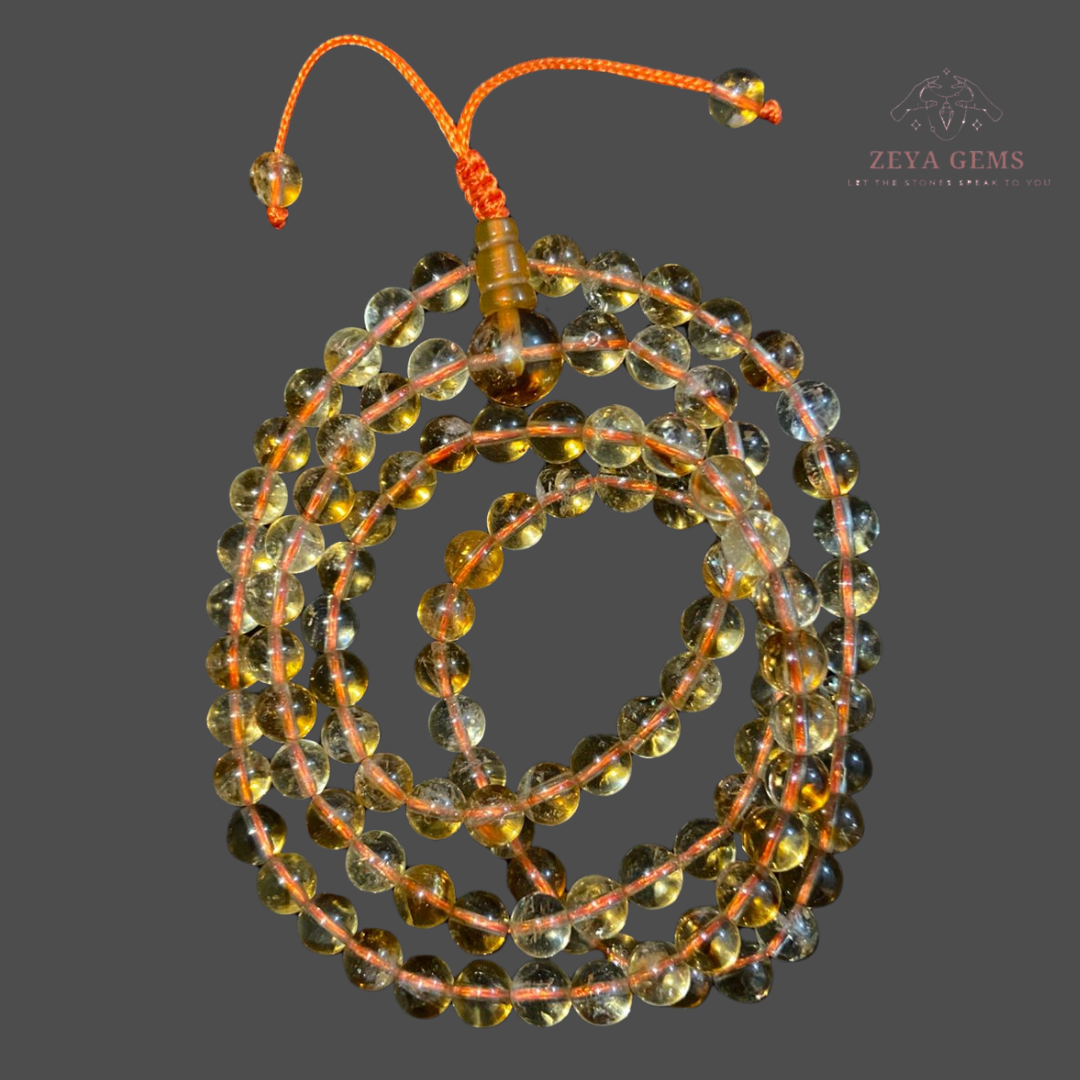 Yellow Citrine Stones Mala-108Beads